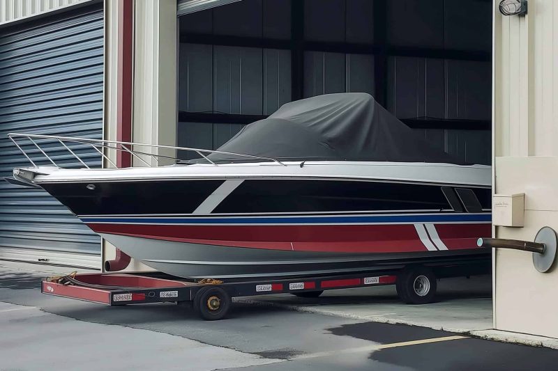 boat storage Charleston - a boat in a storage unit
