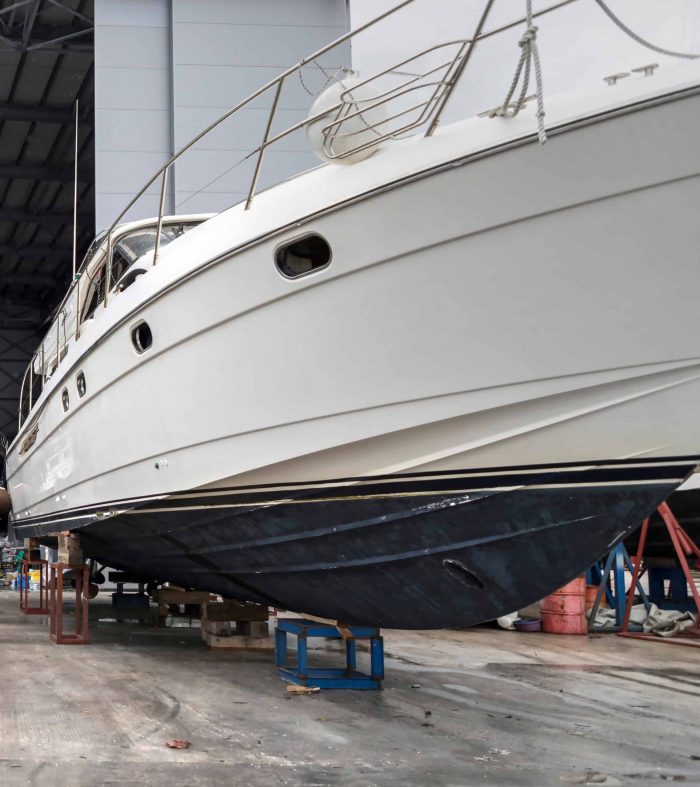 Stored Boat Under Maintenance