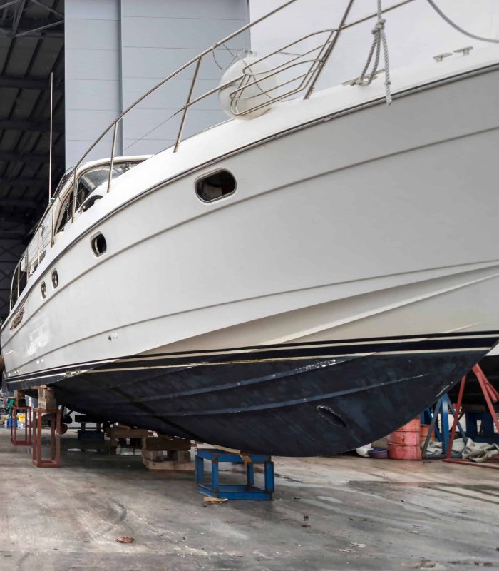 Stored Boat Under Maintenance